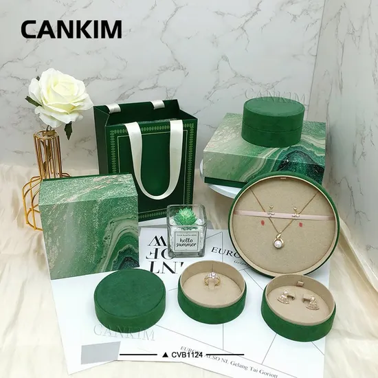 Cankim круглый цилиндр бумажный пакет/коробка фланелевая шкатулка для драгоценностей льняная шкатулка для драгоценностей замшевая шкатулка для ювелирных изделий упаковка